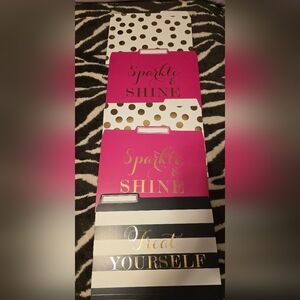 Pink and Black Decorative File Folders